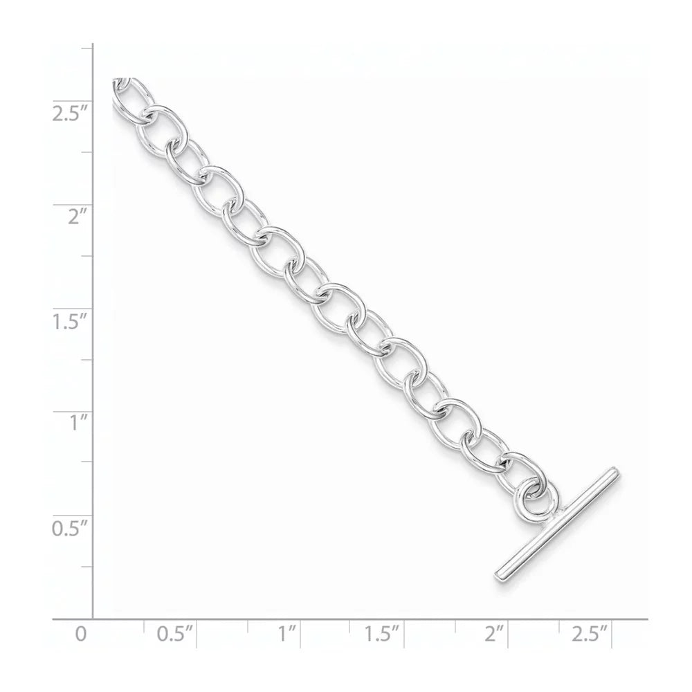 Link 925 Sterling Bracelet inch for Fancy Silver Toggle 7.5 Auriga Women