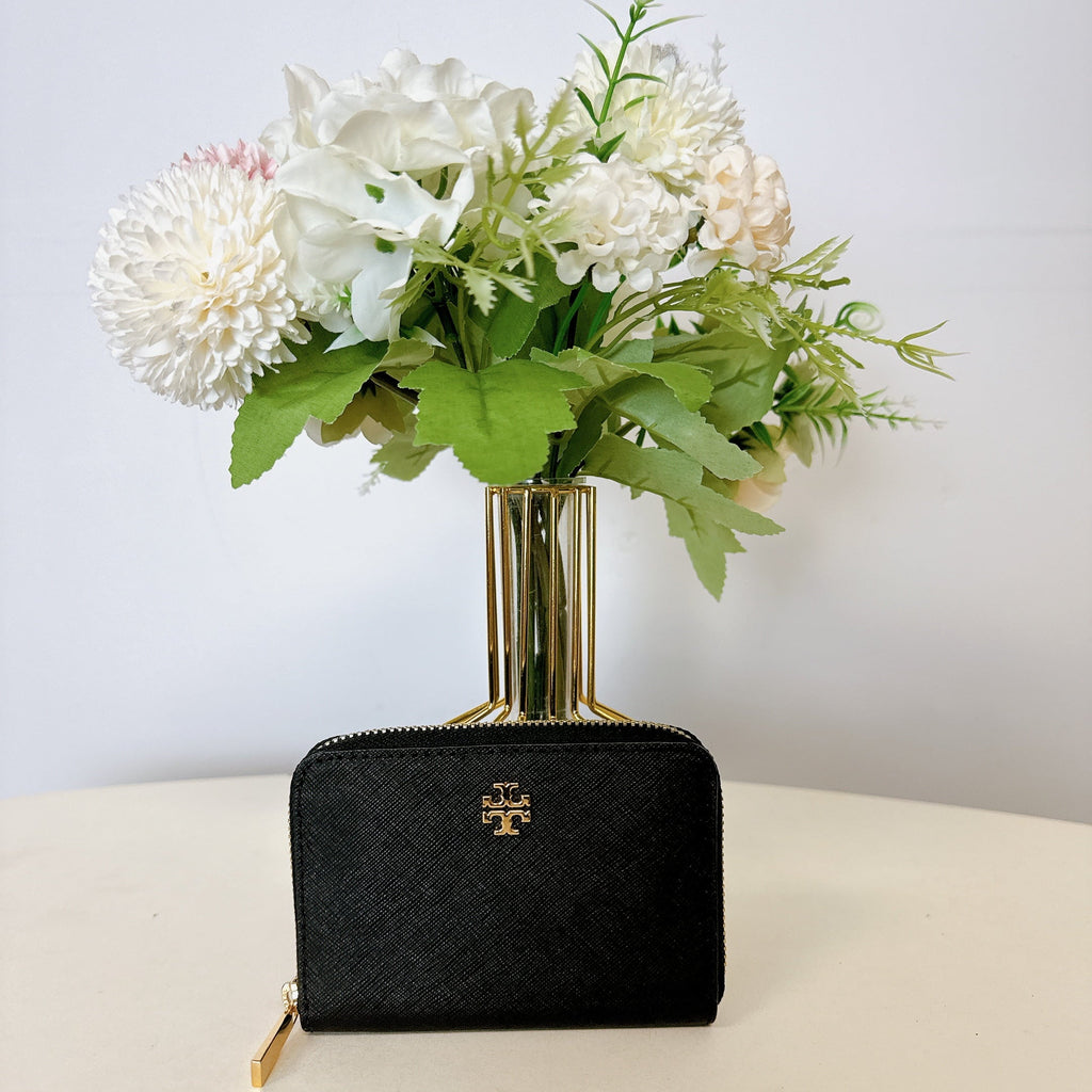Burch Emerson Coin Zip IN Case Black Tory 52903 Wallet