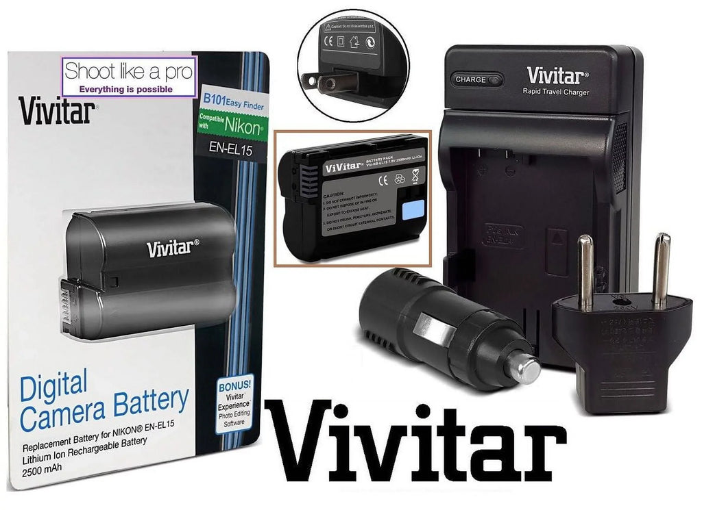 Super With Capacity for D7500 Rapid EN-EL15 Nikon D500 Charger Battery