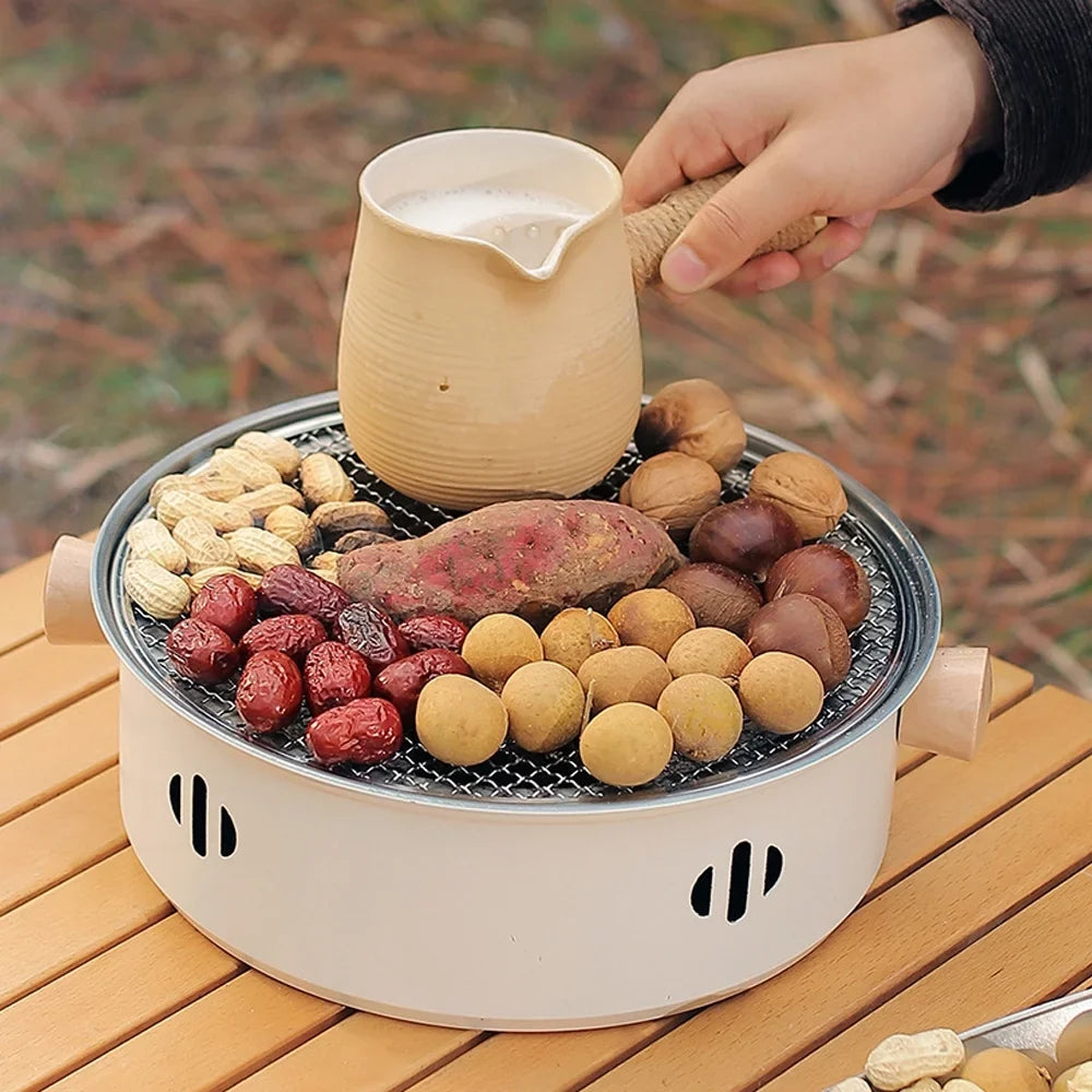 Dcenta Charcoal Barbecue Grill Cooking for Portable Camping Ideal Stove BBQ