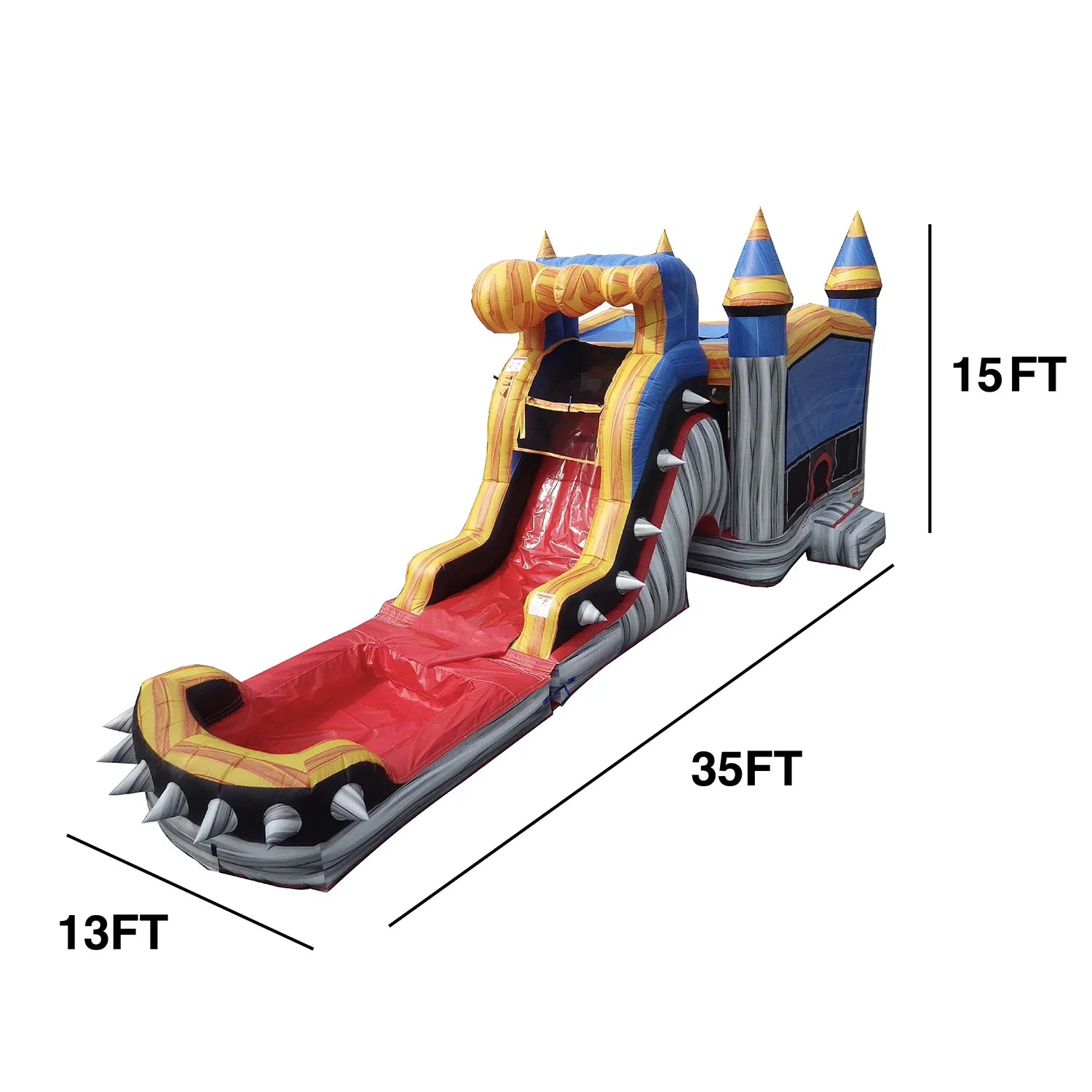 with Bounce Splash JumpOrange House Grade Slide Adults Rocker Inflatable Water Kids Pool Commercial Blower Titan with Outdoor for and