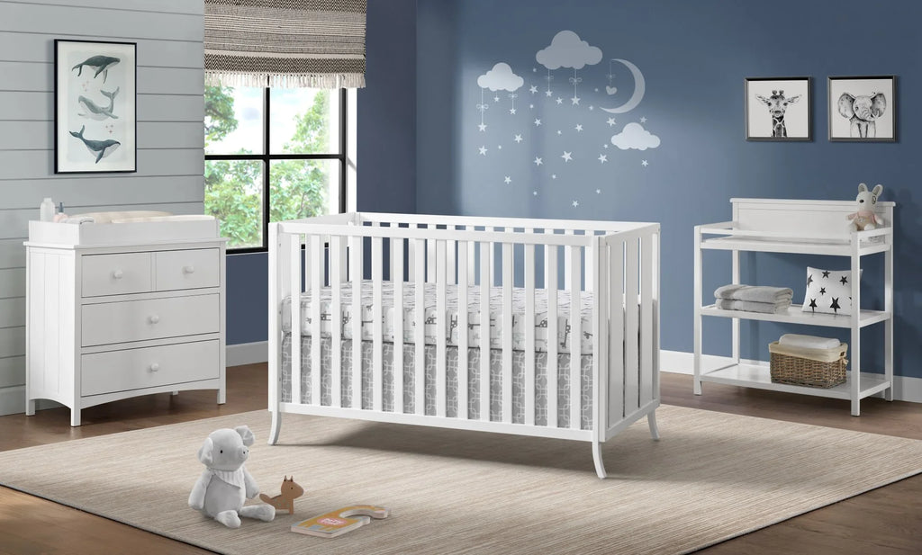 Island 4 White Arlie Oxford in Baby 1 Crib Convertible
