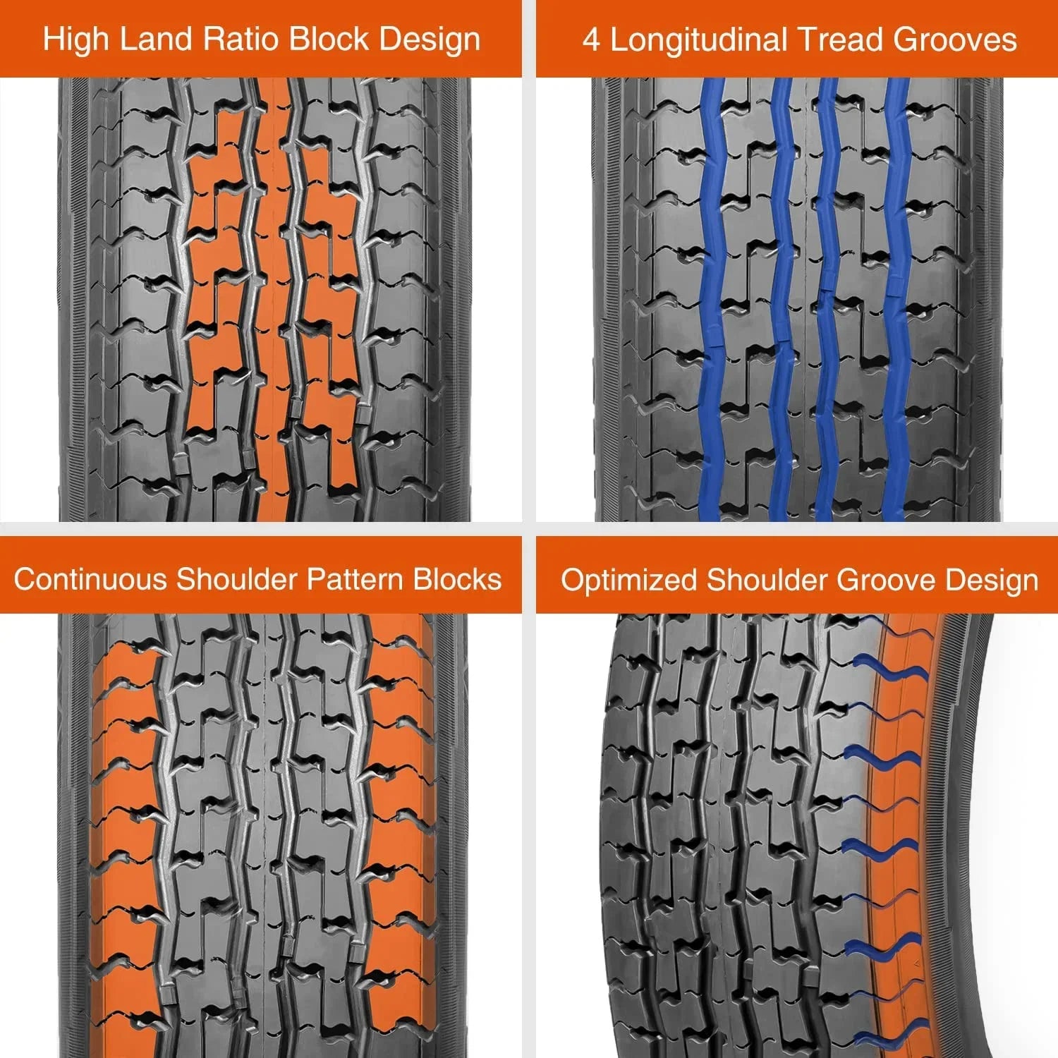 Duty condition Tires Trailer Radial 75 ST225/75R15 225 15 all-road Trailer Improve E Range Heavy Tires Traction 2 in Set 10PR Load
