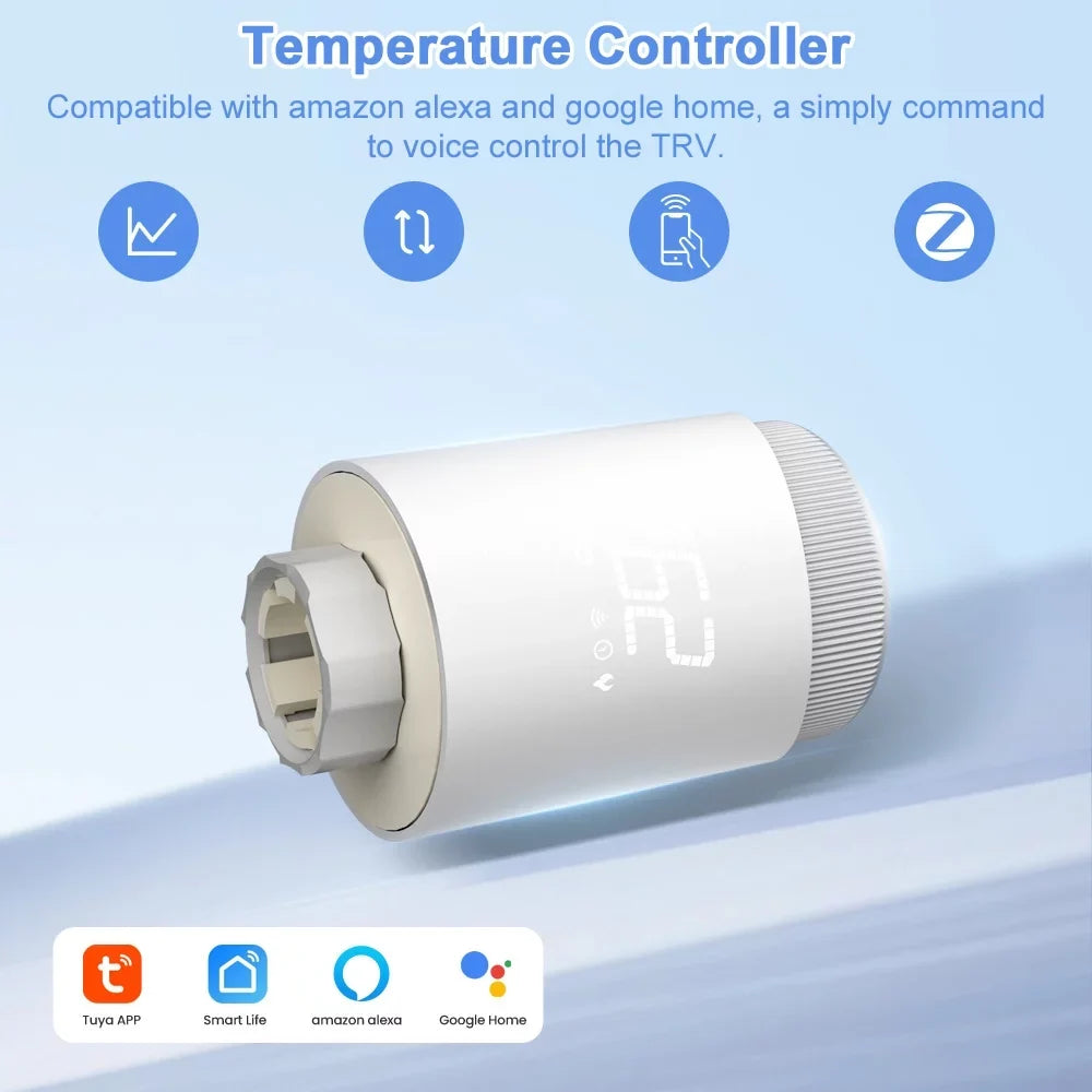 Valves Radiator Control Thermostat Compatible Home App Heating Wireless Home Radiator with Tomshoo Thermostat Intelligent Mobilephone Thermostatic Temperature Controller