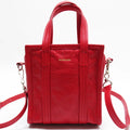 Ladies Shoulder Pre-Owned Leather Shopper Silver Handbag BALENCIAGA XXS Red Bag Bazaar (Good)