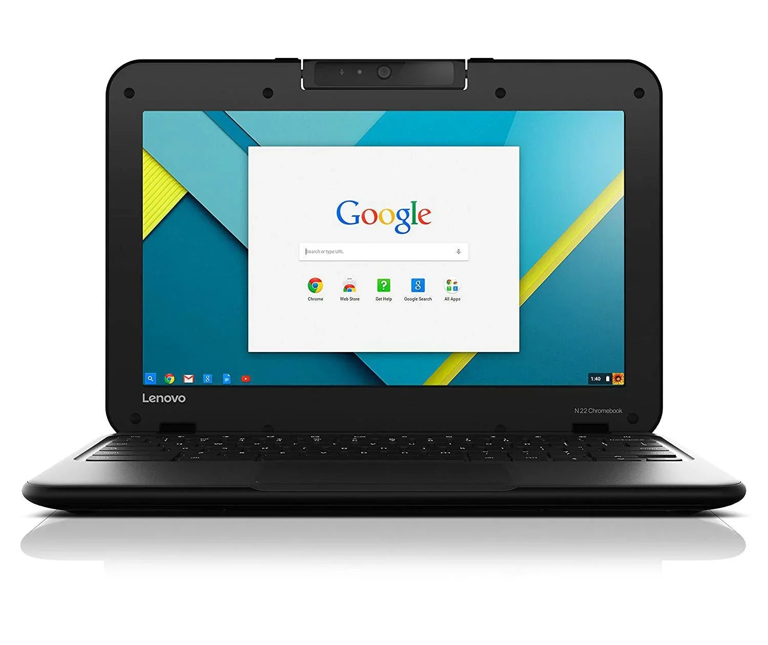 N22 Restored 11.6" LCD 4GB Lenovo Chromebook Series Black 80SF (Refurbished) in Display 16GB