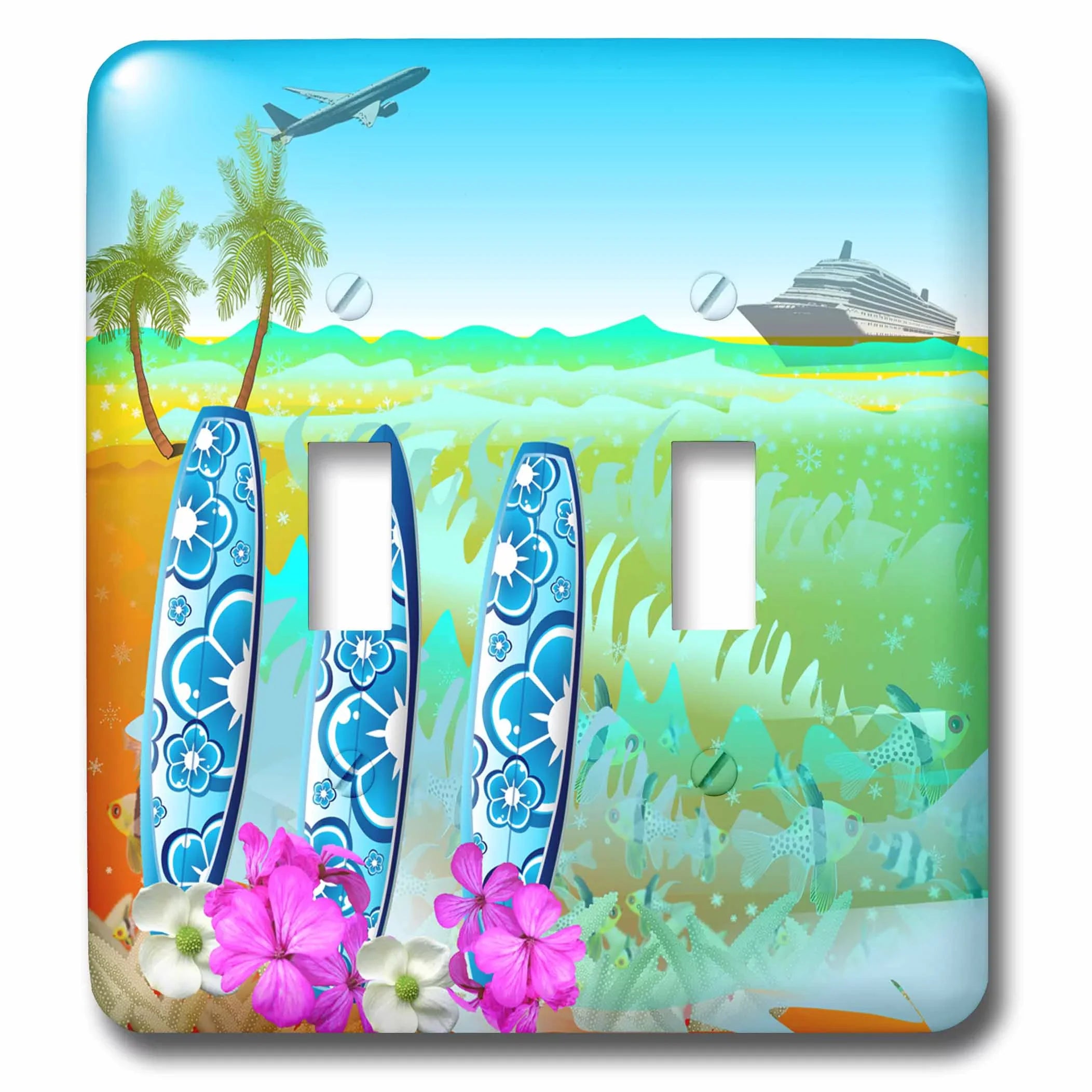 double ship and switch lsp-214641-2 jet Hawaiian fun beach, cruise toggle surfboards, a art
