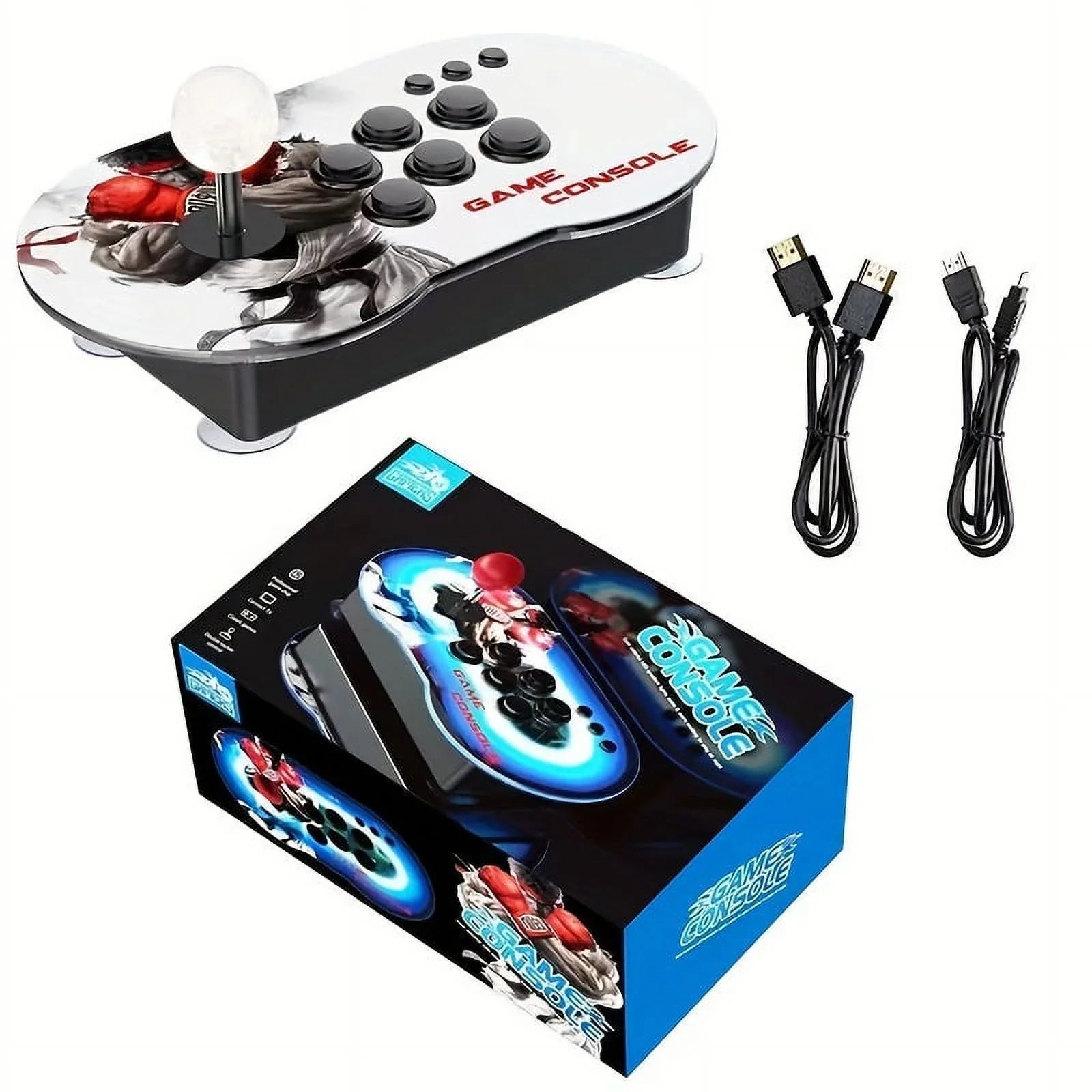 Game On Stick, CPS/GB/GBC/SFC/GBA/MD/PS1/FC Console, 2-in-1 Home Rocker Game Monitor Video TV Home Game Console Classic Controller Support Game HD Wired Wired Double Box,