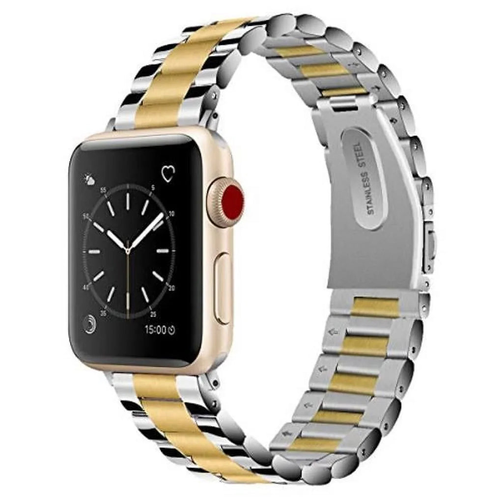 for Watch, Steel Apple Silver Odash 42-44-45-49 mm Band Tone VL-SS002GLD-45 Stainless Gold & Two