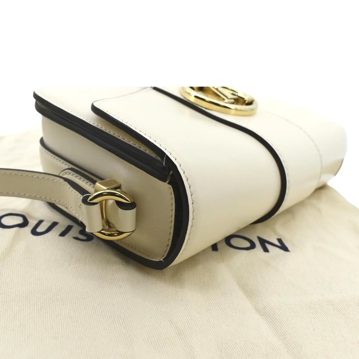 Pre-owned Bag VUITTON 9 Shoulder LOUIS Creme Leather Pont Calfskin