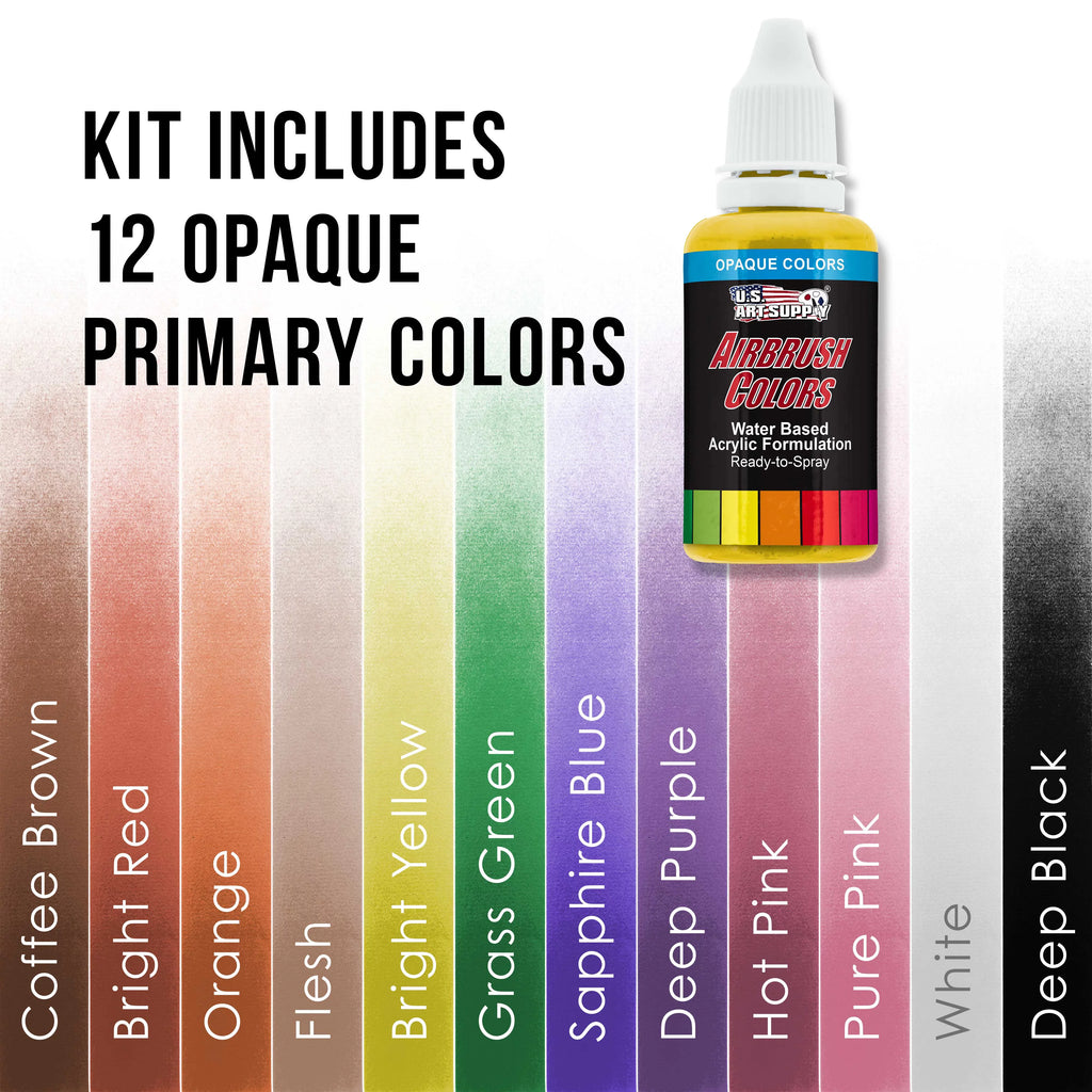 Compressor Kit Art Paint Airbrush Pro 3 Hobby Set Color Air System 12