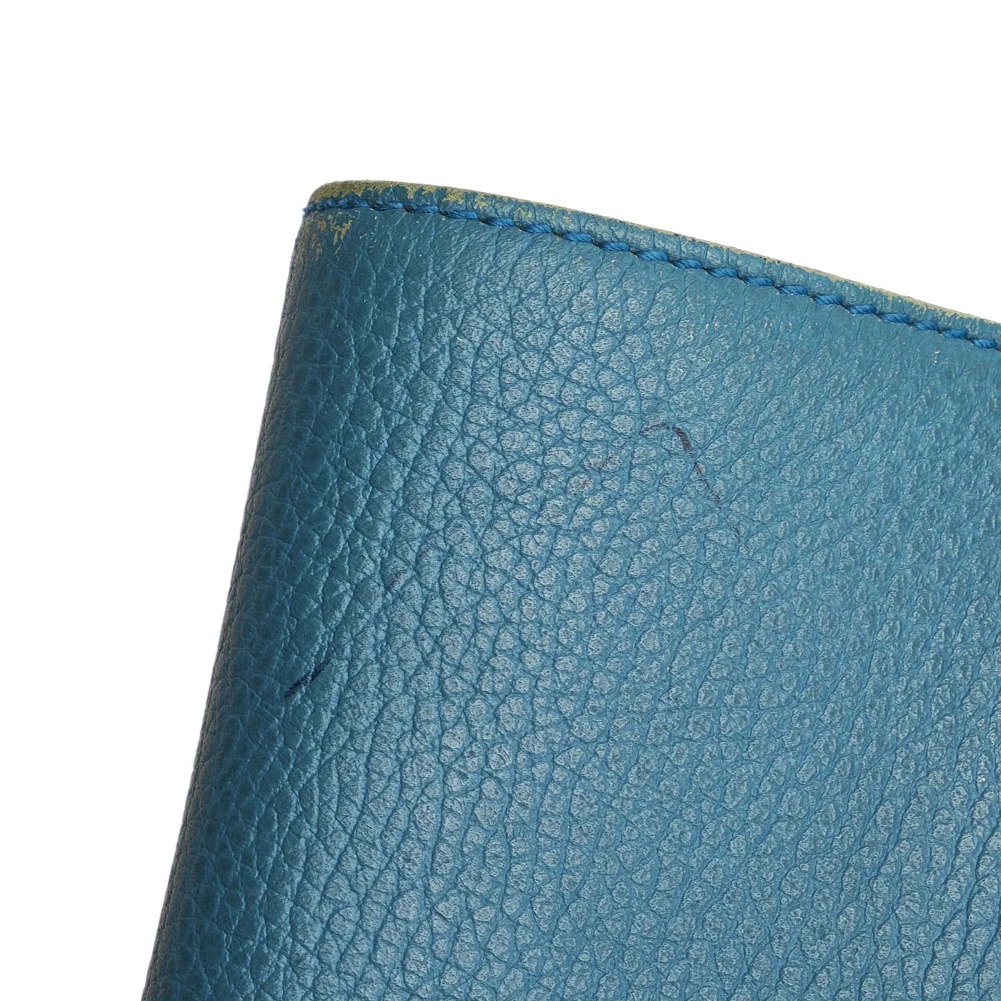 Authenticated Blue Gucci Pre-Owned Leather Swing Medium (Good) Bag Women Tote Calf