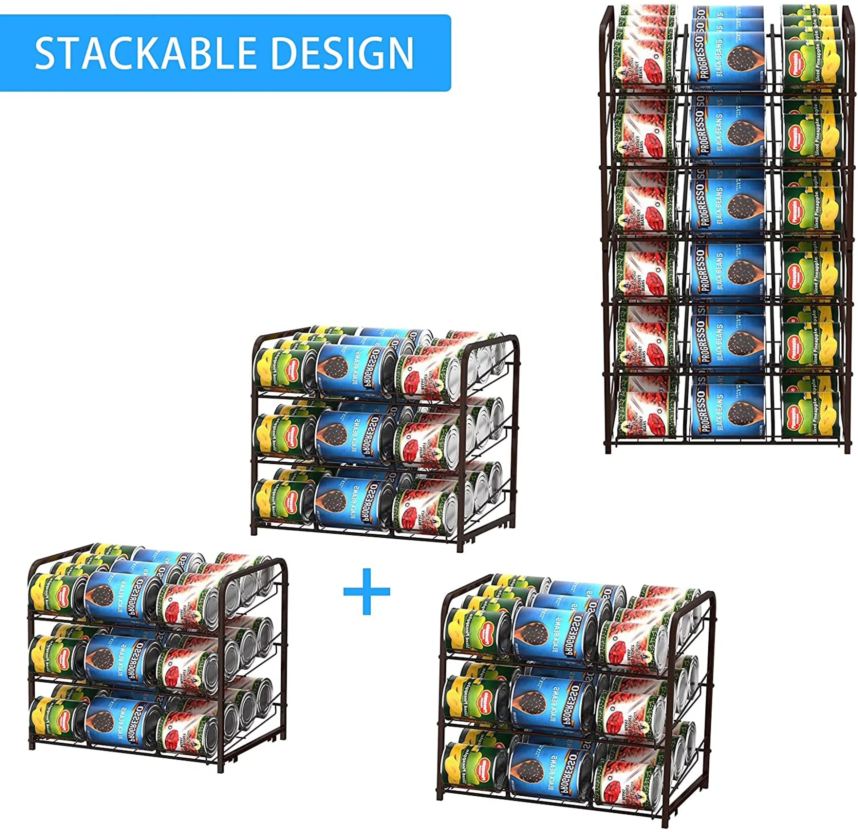 Living Can Kitchen For Organizer, Large Suitable Pull Cans Capacity, 72 Countertops Two-piece Stackable and Rack Room