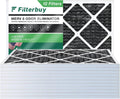 (12-Pack) 8 Furnace with AC Pleated Air Odor 12x25x1 Eliminator Activated HVAC MERV Filterbuy Carbon Filters