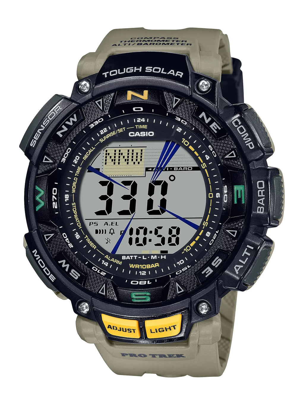 Men's Trek Triple watch PRG240-5 Powered - Pro Solar Casio Sensor