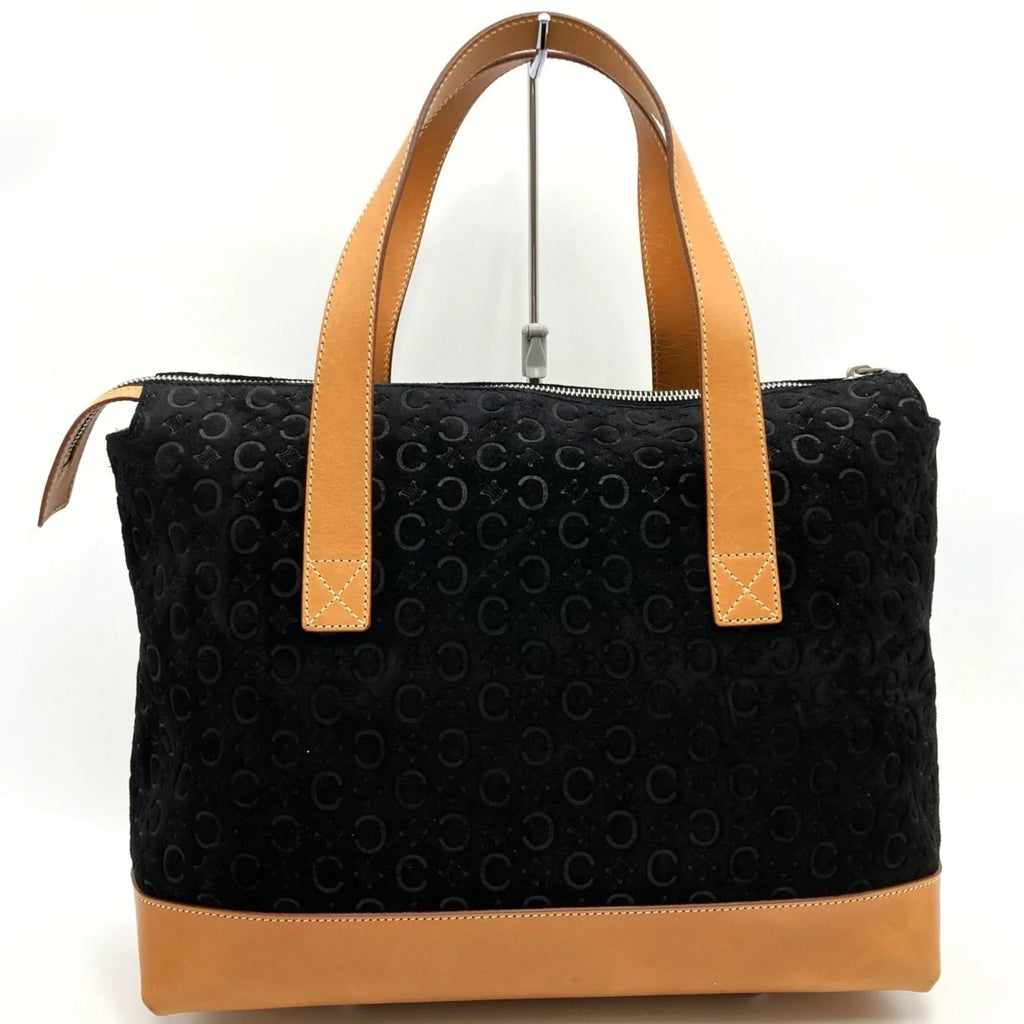 macadam tote C fashion USED ladies handbag Pre-Owned bag 1 (Good) leather suede MC00 CELINE black