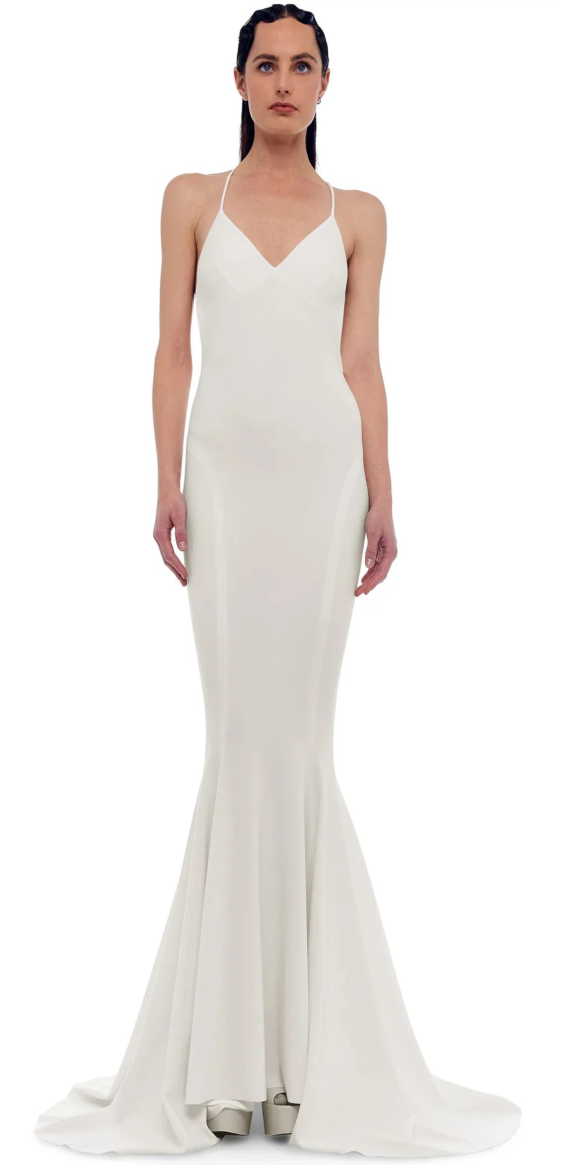 Women's Gown, Mermaid Kamali Back US WHITE Medium/38 SNOW Low Norma