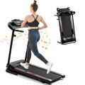 Machine Gym Electric Running Incline Treadmill Folding Sensor Exercise Bluetooth Treadmill Rate 2.5HP Holder Fitness Music Home Cup Foldable, for Indoor 12KM/H Walking with Heart for Home