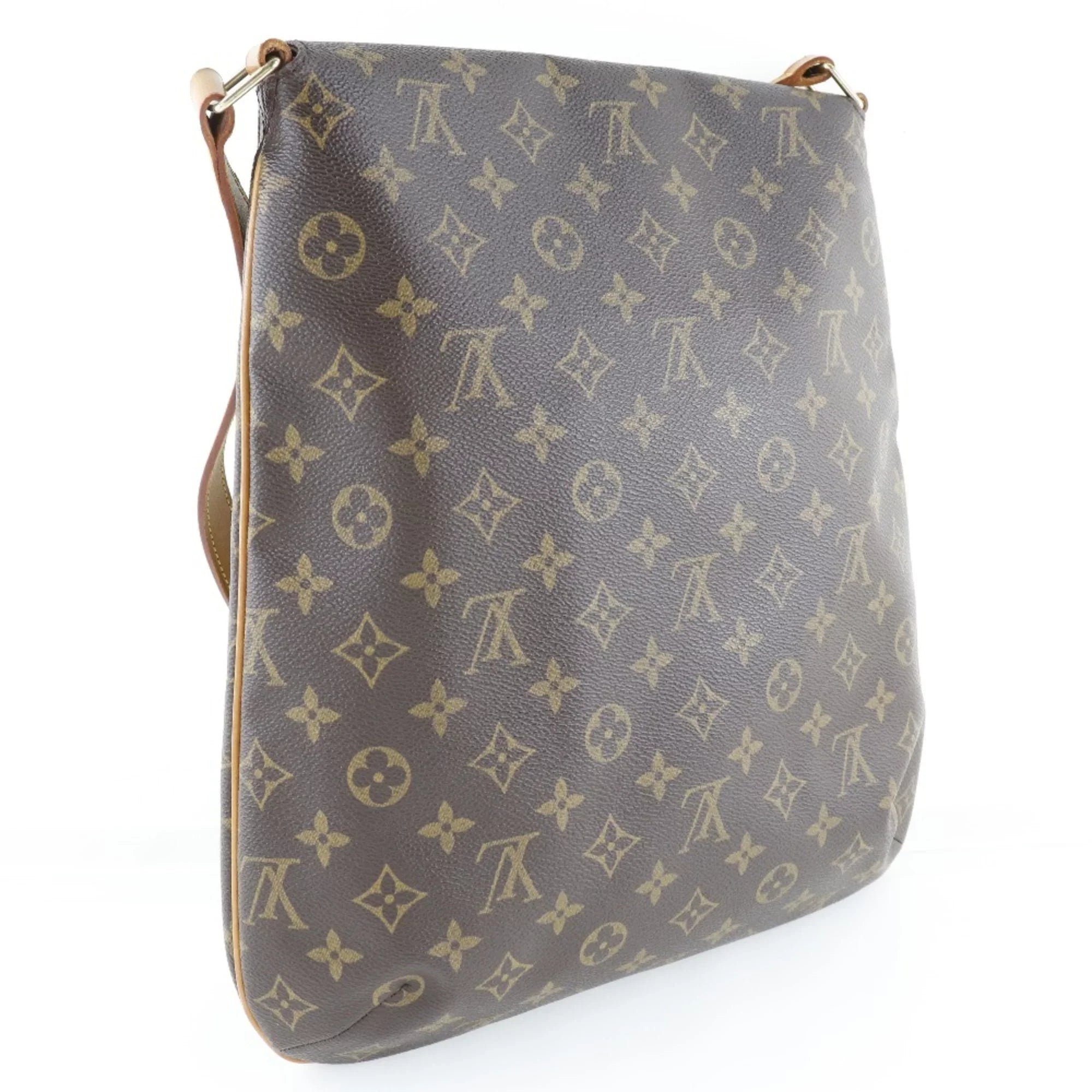 Musette Brown Vuitton Bag Shoulder Women's Canvas (Fair) LOUIS Louis VUITTON M51256 Monogram AS0071 Pre-Owned