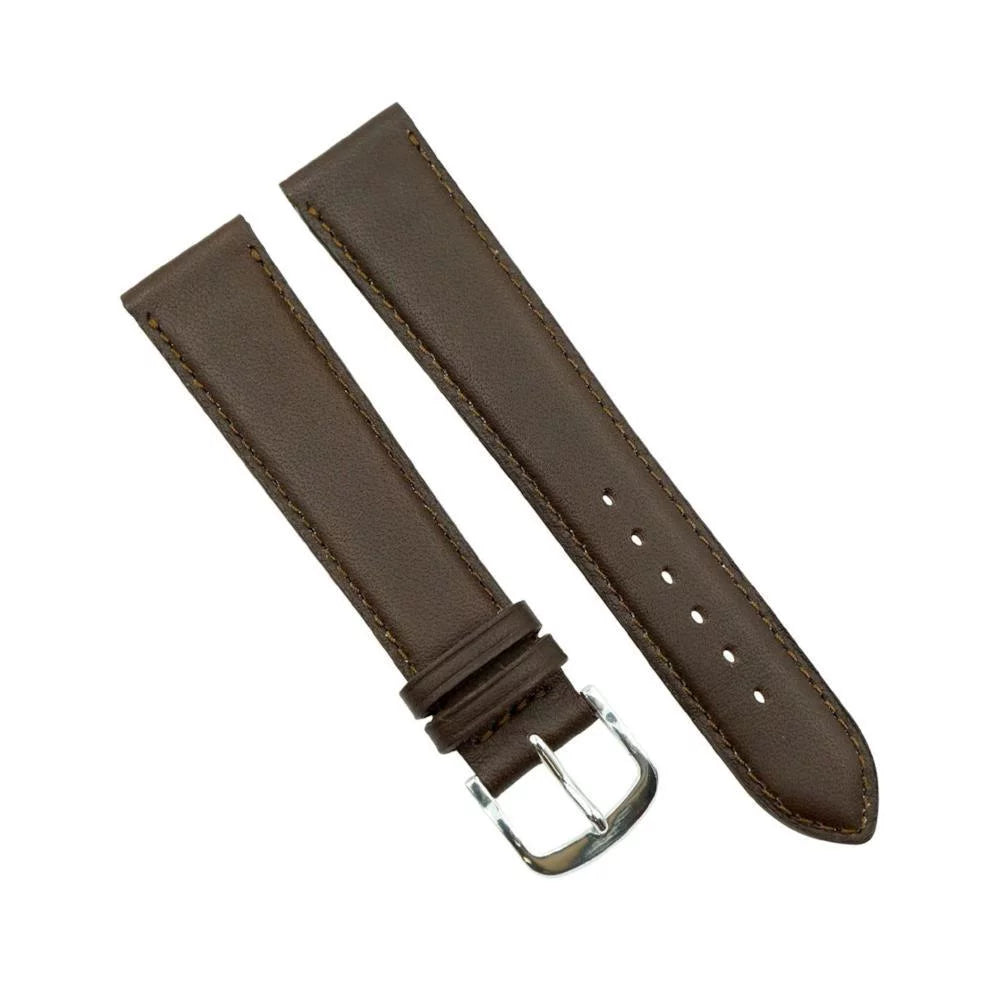 Watch Soft Long 18mm Strap Leather Brown