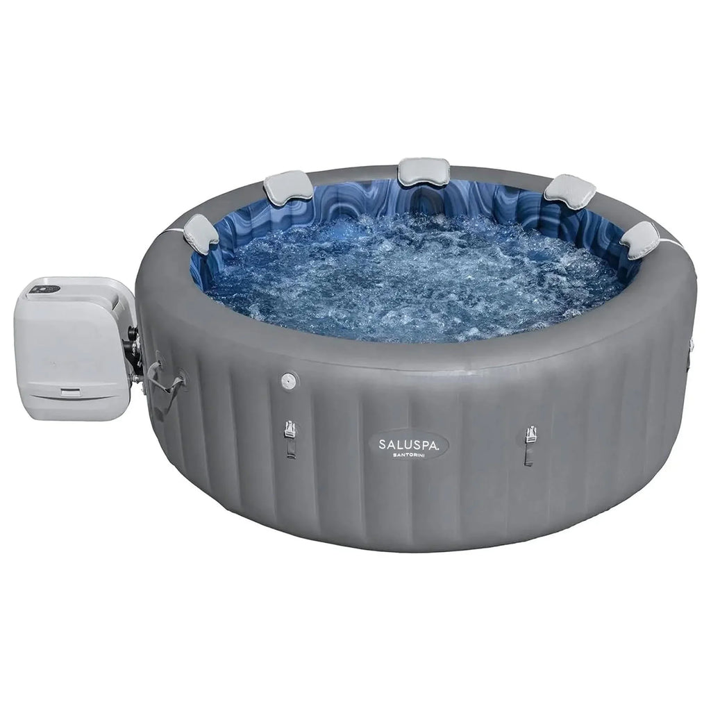 SaluSpa Pool/Spa of Hot Bestway Tub 4 w/Set HydroJet SaluSpa Seat Santorini