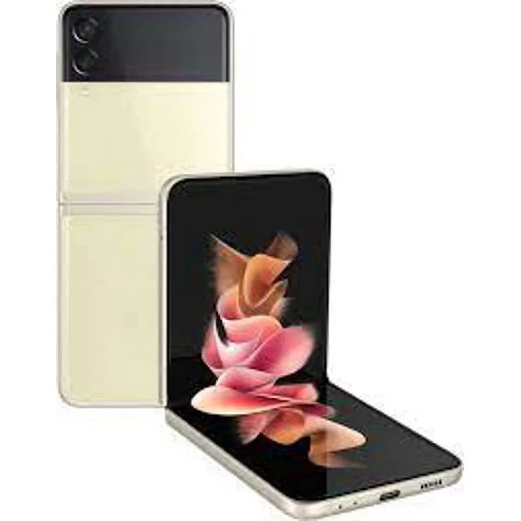 5G Cream Unlocked Good) Samsung 128GB 3 (Refurbished: Smartphone Galaxy Z Pre-Owned F711U Flip