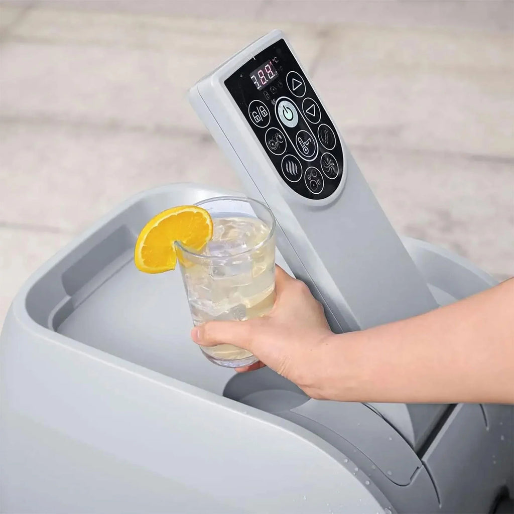 SaluSpa Pool/Spa of Hot Bestway Tub 4 w/Set HydroJet SaluSpa Seat Santorini
