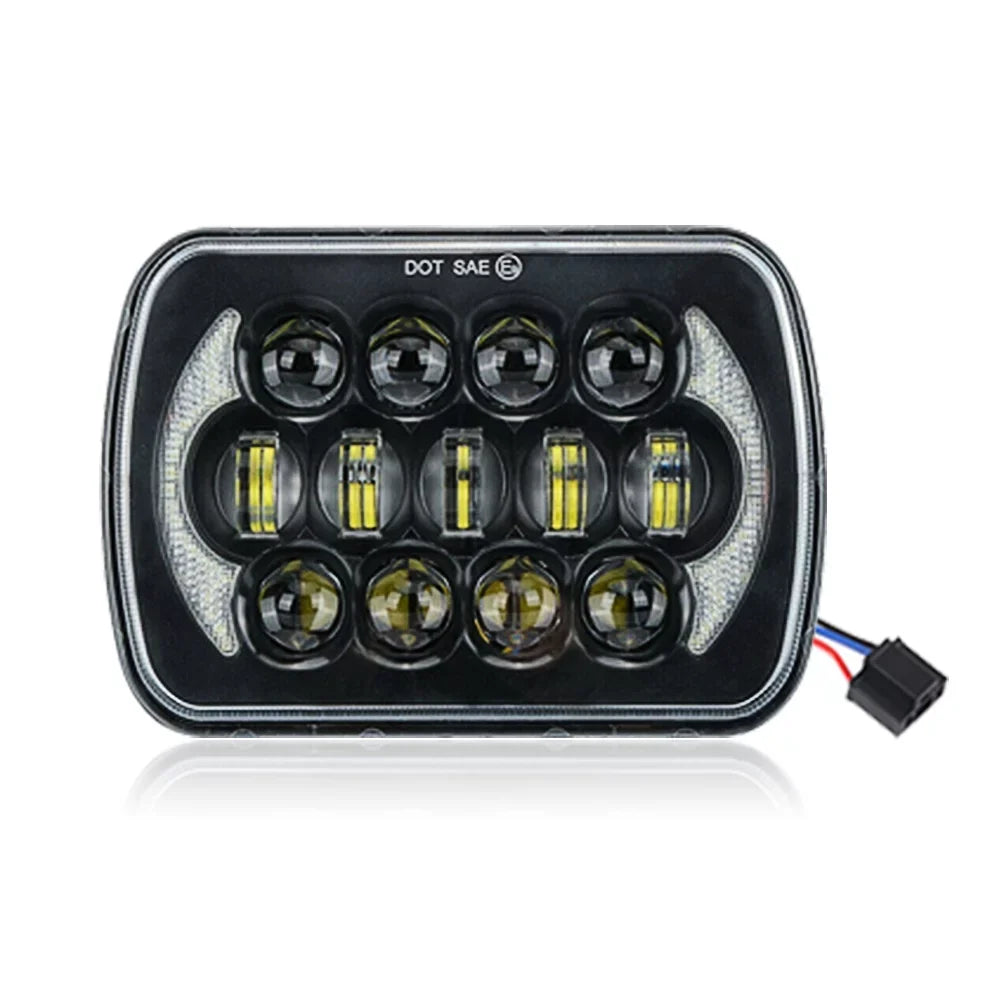 Cherokee LED Lo Pair Headlight Beam 400W DRL 5x7" 7x6" XJ Jeep Chevrolet For Hi