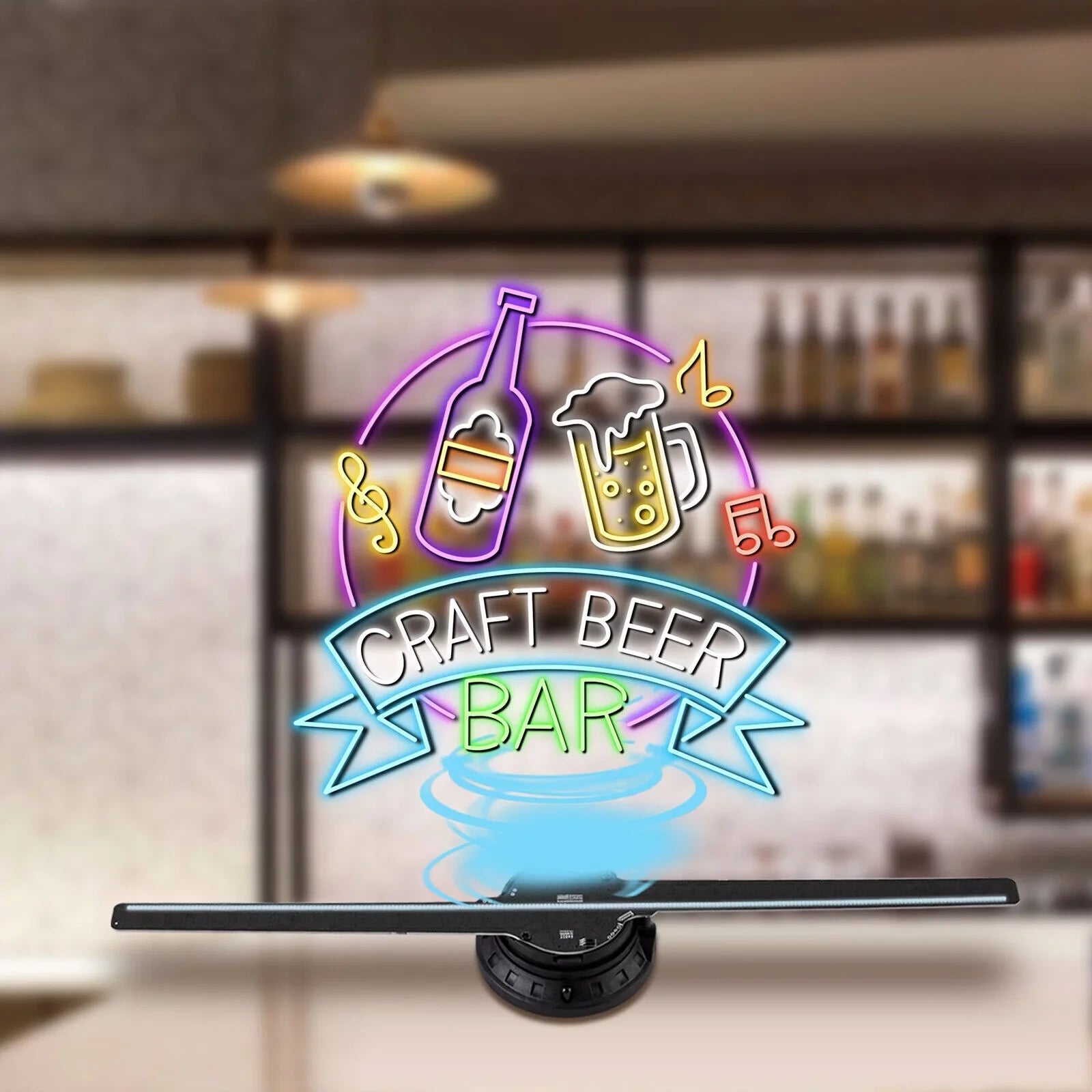 Club MIDUO Effect Cafe 3D Bar Fan Decor Projector Hologram