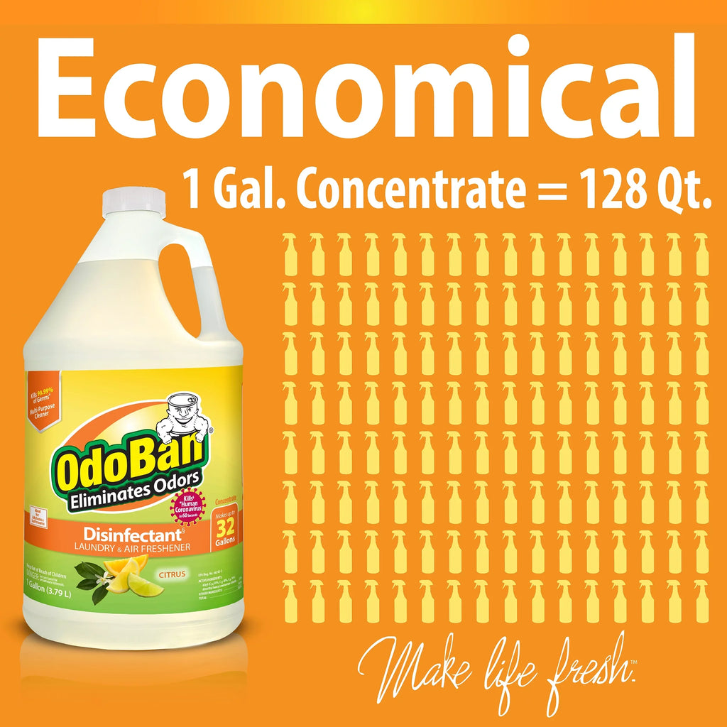 14 Set, 360-Degree Ounce OdoBan Citrus Aroma Scent Air Concentrate, Gallon Natural Eliminator Freshener, Orange Spray Real 10 Absorber Disinfectant Cleaning Oil Continuous 1 Solid Ounce Multipurpose