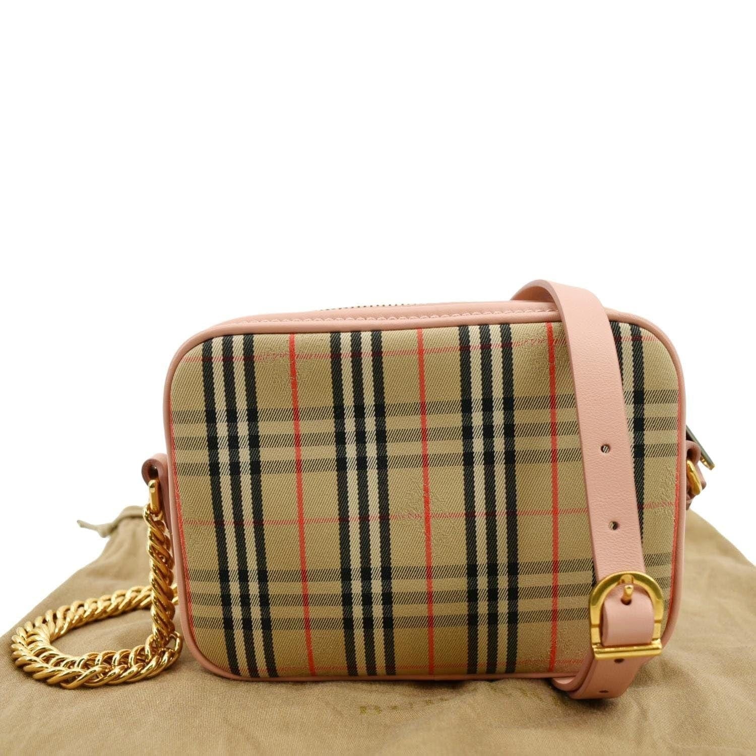 Check Light Link Pink Knight Crossbody Bag Pre-owned 1983 Camera BURBERRY