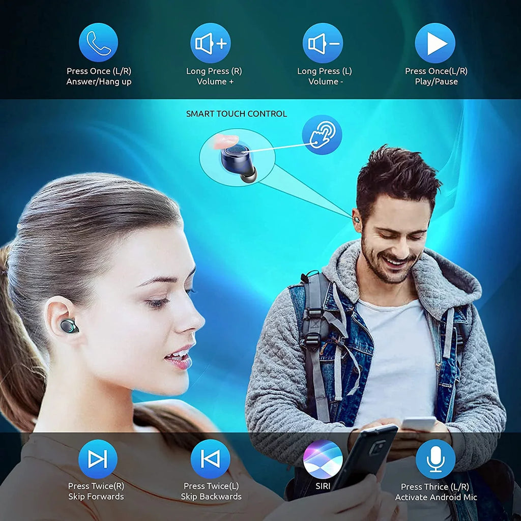 / / Wireless Samsung Compatible 10/Plus/Lite/+/5G/Note10 Reduction BlueTooth with with Noise Note IPX3 Earbuds (Black) Galaxy V5.1 Touch Sweatproof Waterproof Mic PRO
