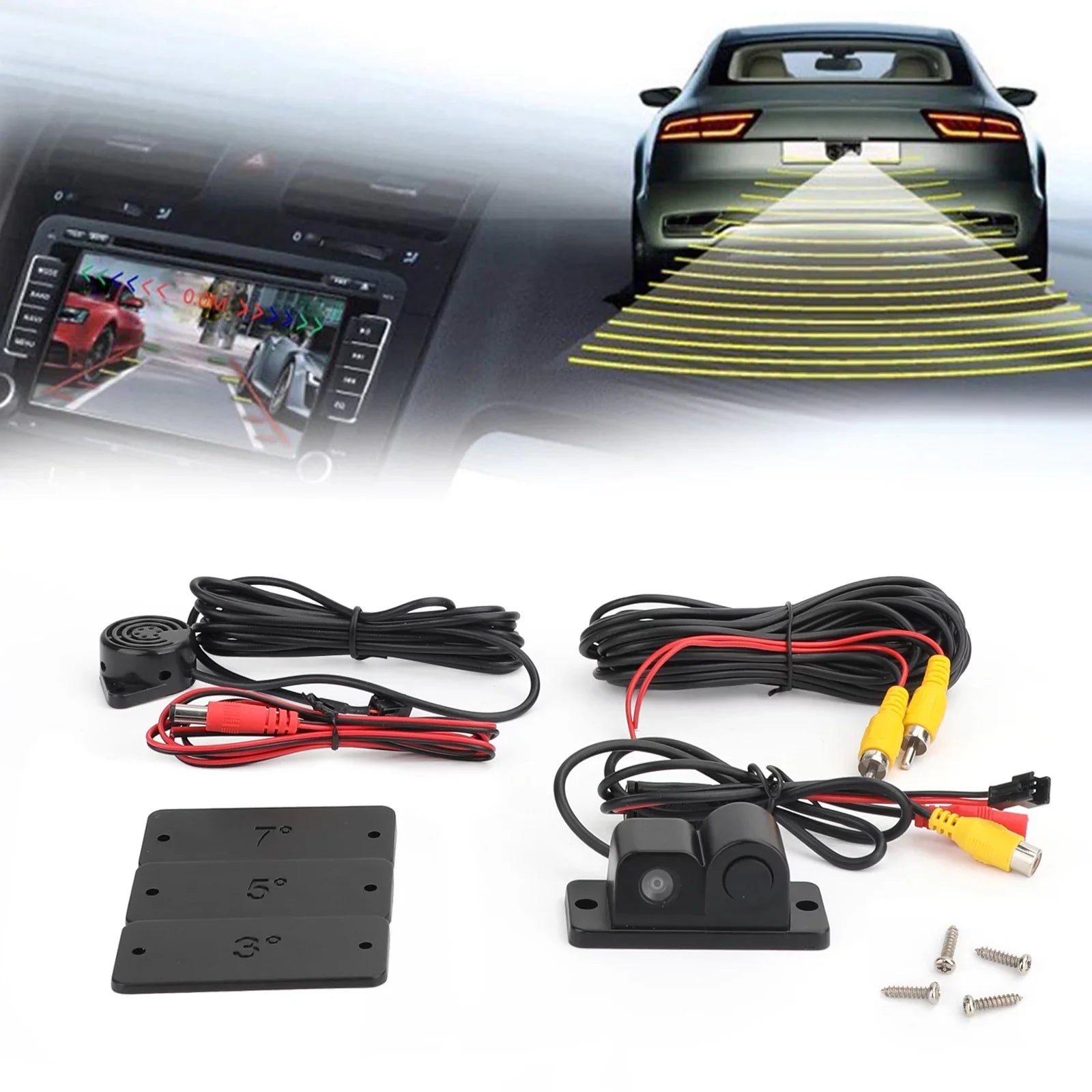 Alarm Radar + in Kit View 1 Park System Rear + Sound Camera Car Sensor Car 3
