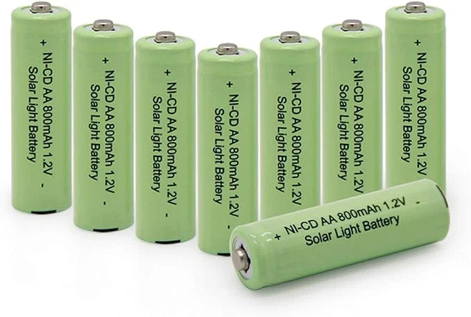 Rechargeable Light Batteries 1.2V Solar AA NiCd Batteries Outdoor 800mAh Lights, PCS) BAOBIAN Garden Remotes, Mice for Solar (8