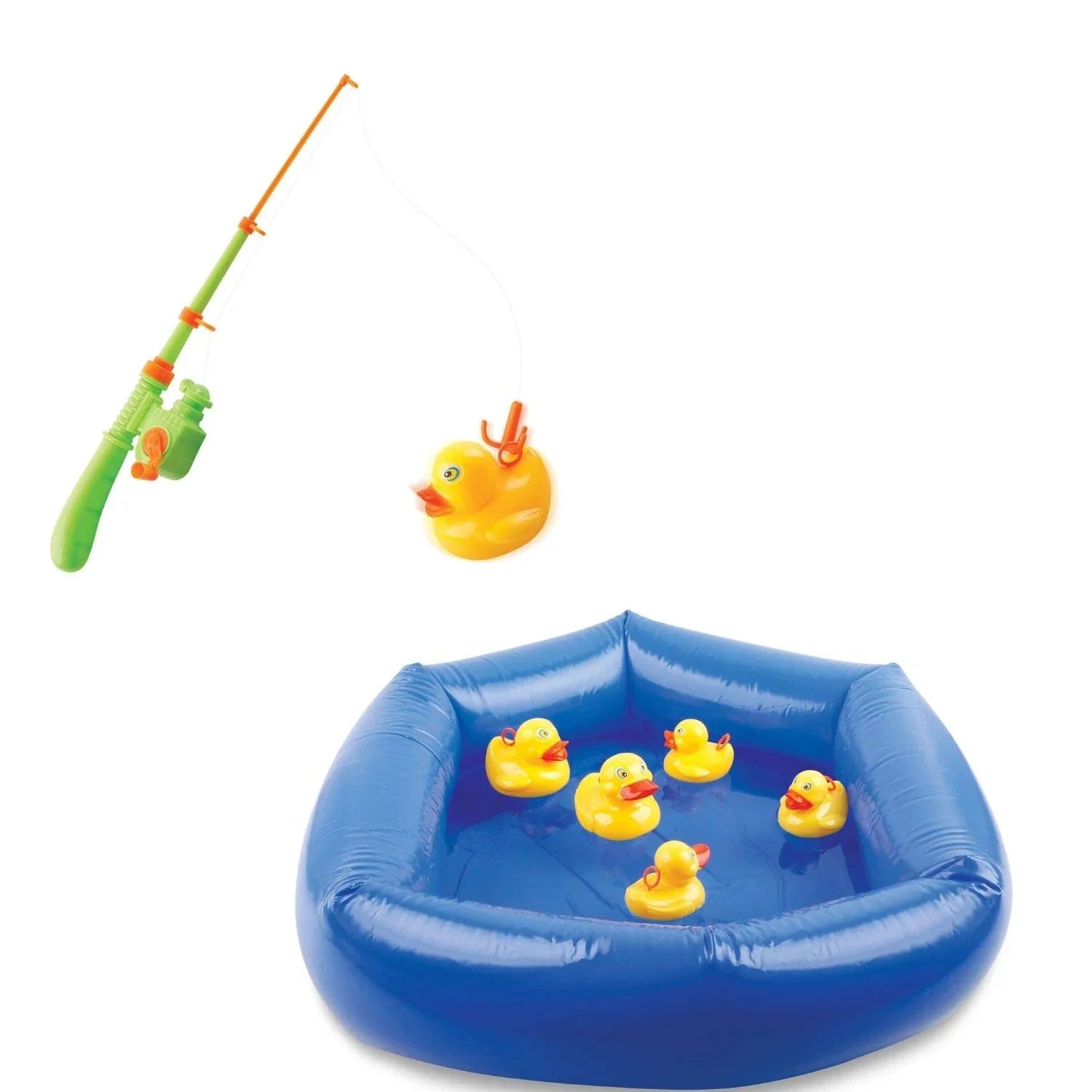 Occupied with Kids Line, Holidays Fun Pole, Ducks - 10 fishing Game on Everyday Fishing for Keep and Fishing Pcs Inflatable for inches 12 and Reel Floating To Hook Toddler Kidâs 18 game Pool them Toy