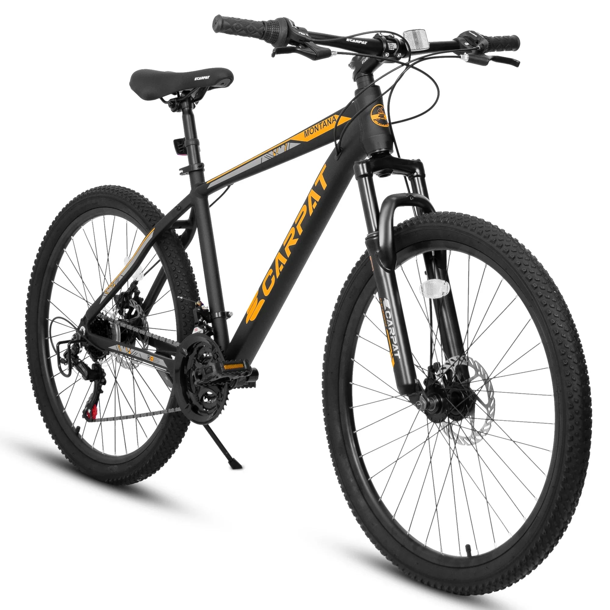 frame orange. inch bike absorbing aluminum 21-speed disc front adult mountain shock bike Ecarpat fork 26 brake, black