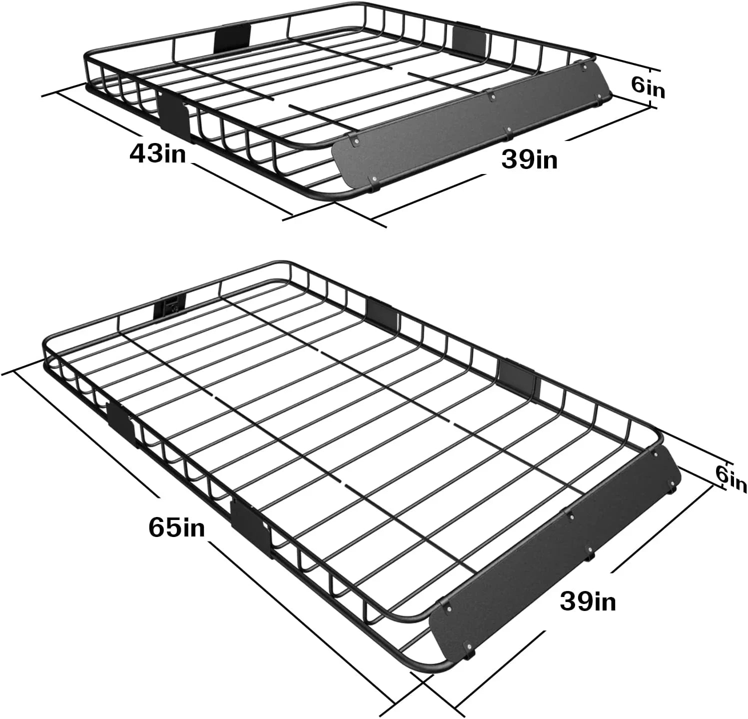 Holder Net, Luggage Basket Steel Rooftop 150lb Car Down Top Rack, 39" Cargo Bag, Waterproof Capacity, for Thten Duty Roof SUV, Tie Carrier Extension and Rack with Construction Heavy 64"x Strap,
