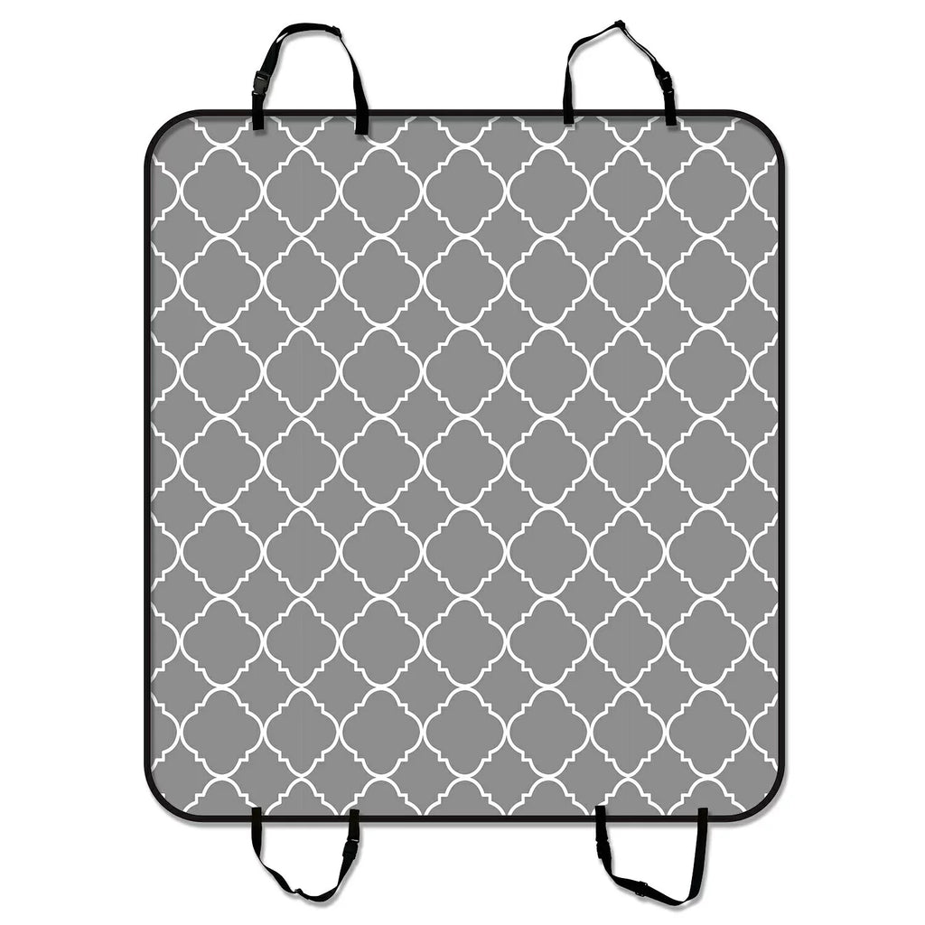 Mat Seat Car Light Pet Mat Grey 54x60 Trunk For Seat Cover Mat Trucks Cars Quatrefoil SUV Hammock Cargo Dog GCKG Pattern and inches Car