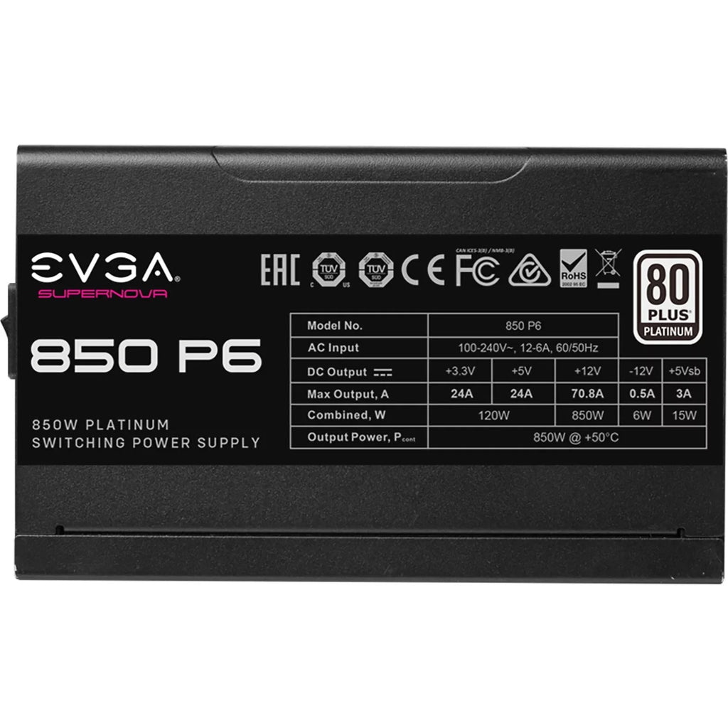 SuperNOVA EVGA Power 850W P6 Supply 850