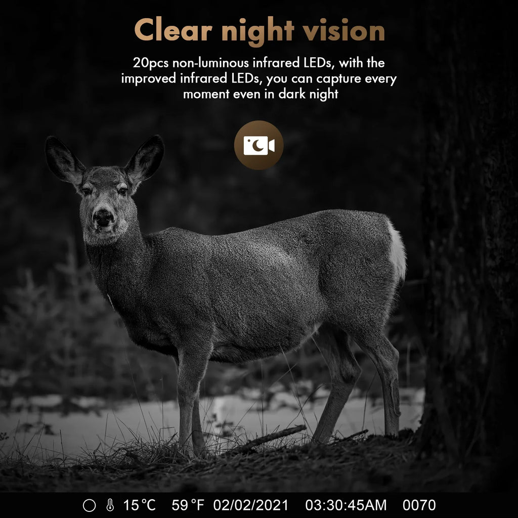 24MP Motion Hunting Built-in Speed Trail Lithium Rechargeable Solar 1080P Cam Trigger IP66 Camera with Game Camera Night 2500mAh Vision 120Â°Wide CAMPARK 0.1s Waterproof Battery Angle Activated
