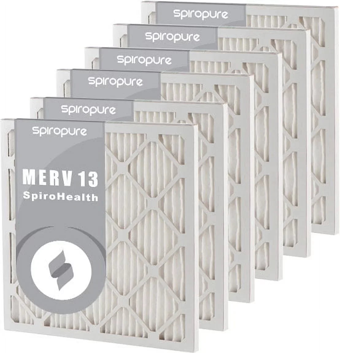 Filter SpiroPure USA Made 13 - (6 Air Filters Pleated Pack) in MERV 9x11x1