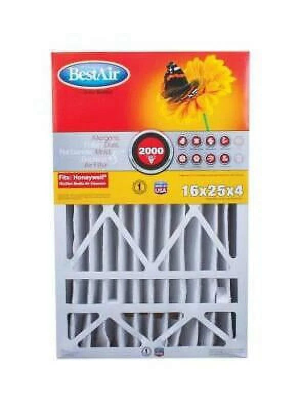 x H Air x BestAir in. Pleated 11 3) MERV Filter in. (Pack of 25 16 4 D W in.