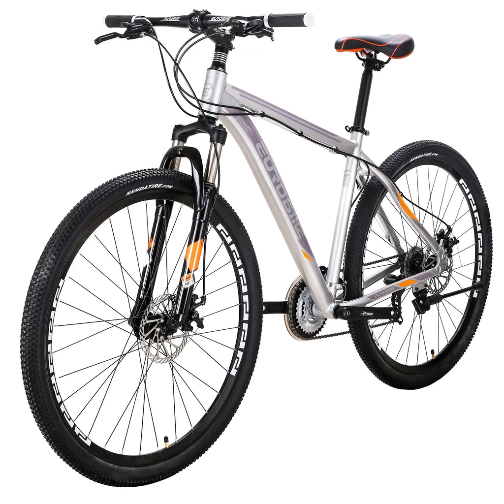 Multi-Spoke Speed,Dual inch Bikes Mens Mountain Inches, Disc Aluminum, Adults Eurobike Silver Brakes, 21 29er, Mountain 29 Bicycle X9 19 Bike, for