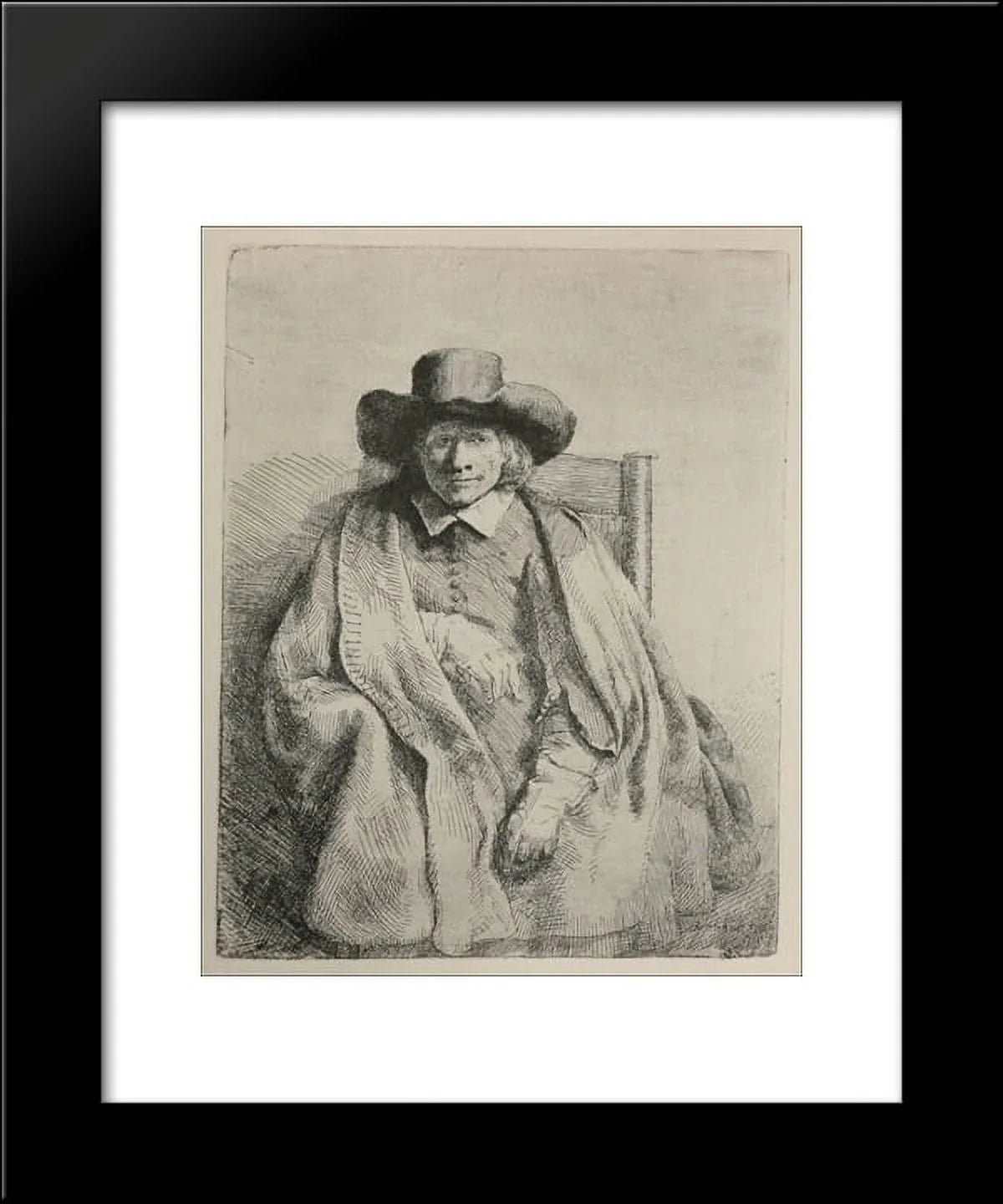 by Art Clement Framed Rembrandt 20x24 Portrait of de Jonge Print