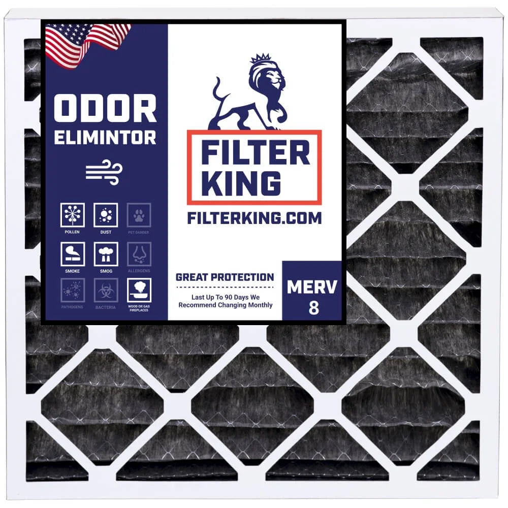 Filters Air Furnace MADE King Pleated 4-PACK Carbon A/C USA | 8 | 22 14 Filter x .75" Size: HVAC Filter MERV | Actual IN x | 14x22x1