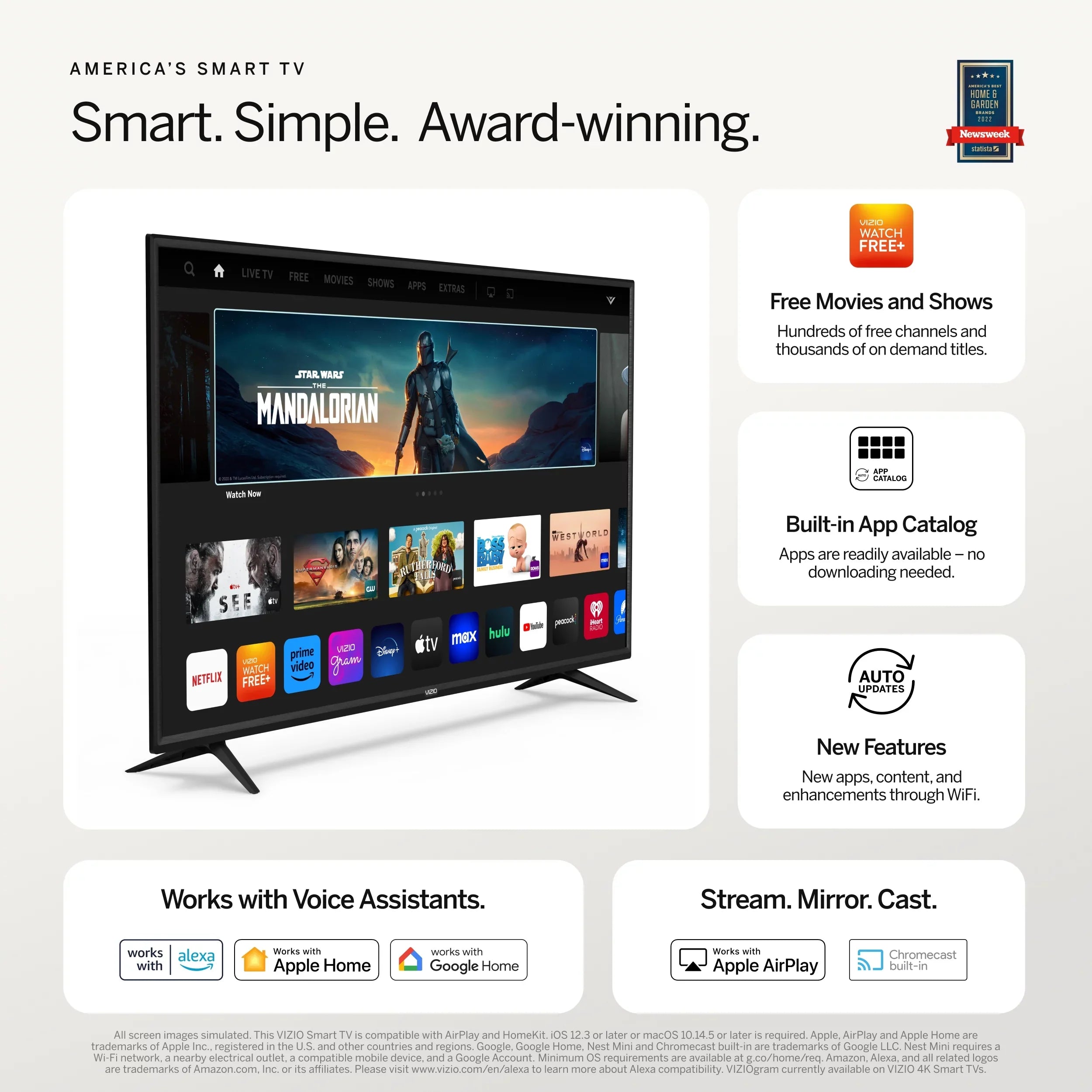 SmartCast Smart 4K 65" TV HDR Class OLED65-H1 OLED VIZIO
