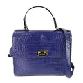 Blue York Kate Doris Knightsbridge Croco New Satchel, Asilah Spade Leather