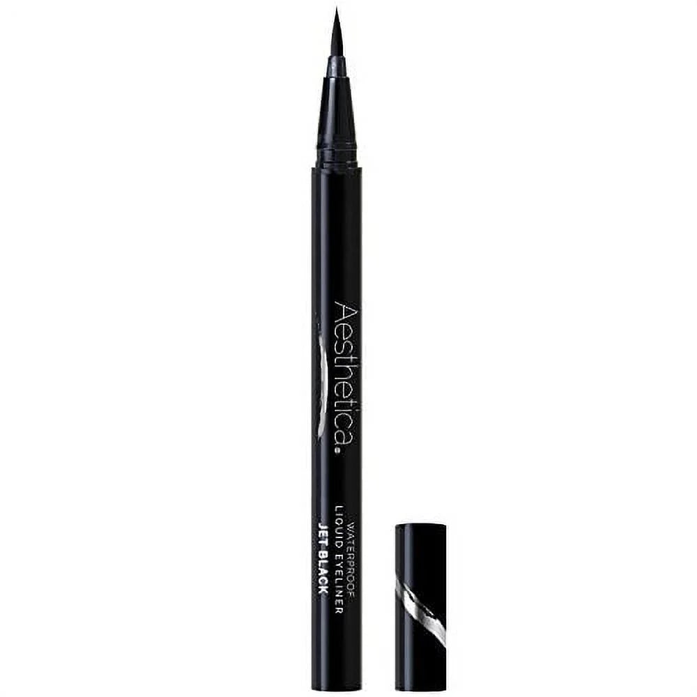 Smudge Aesthetica & Liquid Eyeliner Eye - Felt Fast-drying Liner Tip Waterproof Pen (Jet Black) Proof