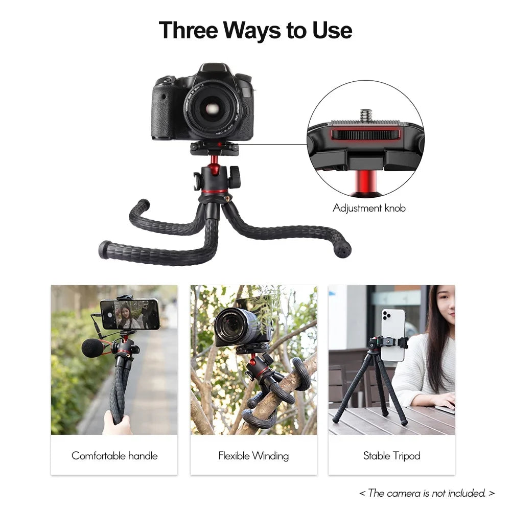 Camera Dadypet Live with Octopus Tripod Ball Smartphone Rotatable Head, Cold Streaming Shoe Mount, for MT-33 Vlog