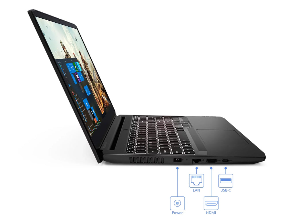 Pro 8GB 10 120Hz 512GB IdeaPad Laptop, Upto 5 NVMe AMD RAM, 3050, Ryzen 3 5600H SSD, Lenovo HDMI, Display, Wi-Fi, Windows 15.6" 4.2GHz, Gaming GeForce FHD Bluetooth, RTX NVIDIA